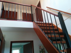 trapleuning binnen ijzer en hout